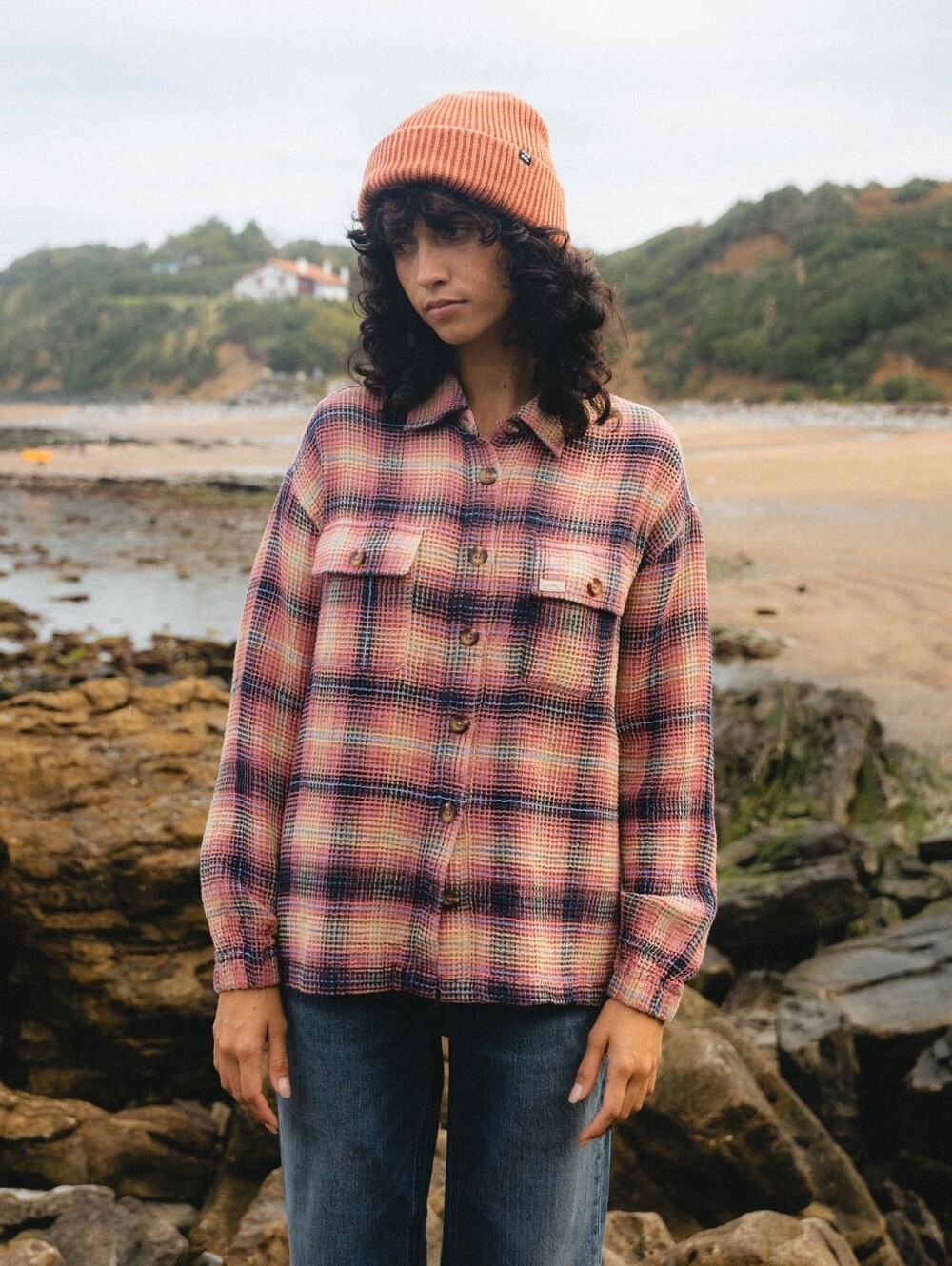 Billabong | Big Bear Long Sleeve Shirt In Mountain Rose Size XL